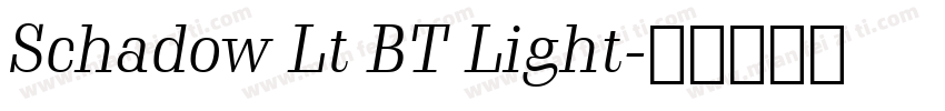 Schadow Lt BT Light字体转换